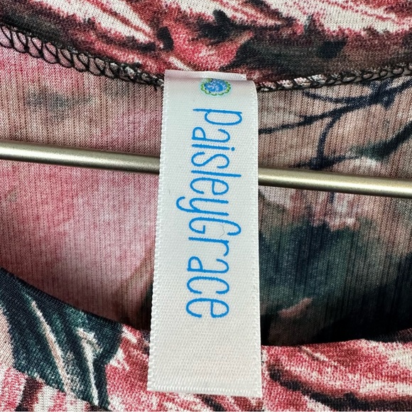 Paisley Grace Floral Peplum Tunic Top Women Sz M - Picture 3 of 6